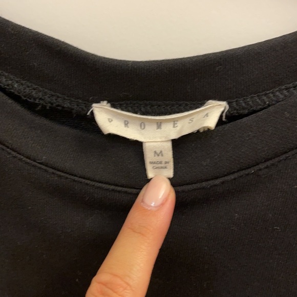 Promesa Black Star Sweatshirt Ruffles Medium - Picture 2 of 3